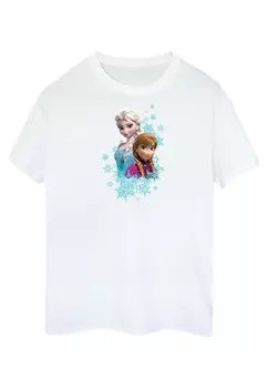 Футболка с принтом DISNEY FROZEN ELSA AND ANNA SISTERS ABSOLUTE CULT, белый