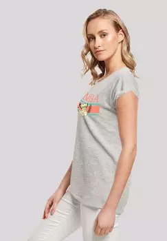Футболка с принтом DISNEY KNIG DER LWEN SIMBA STRIPES F4NT4STIC, серый