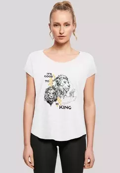 Футболка с принтом DISNEY KNIG DER LWEN MOVIE IT'S GOOD TO BE KING F4NT4STIC, белый