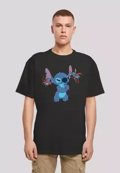 Футболка с принтом DISNEY LILO AND STITCH LITTLE DEVILS F4NT4STIC, черный