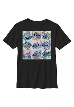 Футболка с принтом Disney Lilo & Stitch 9 Box Stitch Disney, черный