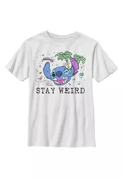 Футболка с принтом Disney Lilo & Stitch Trippy Stitch Disney, белый