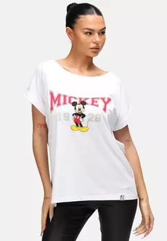 Футболка с принтом DISNEY MICKEY 1928 BOYFRIEND Re:Covered, белый