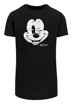 Футболка с принтом DISNEY MICKEY MOUSE SINCE BEATEN FACE' F4NT4STIC, черный