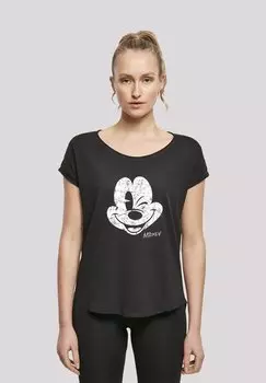 Футболка с принтом Disney Micky Maus Film Movie Tv Comic Fan Merch Fr Ki F4NT4STIC, черный