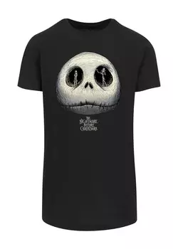 Футболка с принтом DISNEY NIGHTMARE BEFORE CHRISTMAS JACKS EYES F4NT4STIC, черный