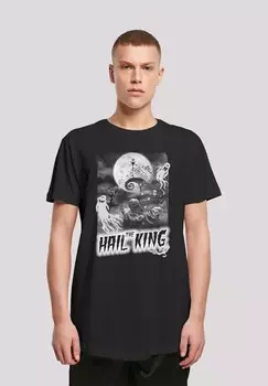 Футболка с принтом DISNEY NIGHTMARE BEFORE CHRISTMAS HAIL THE KING F4NT4STIC, черный