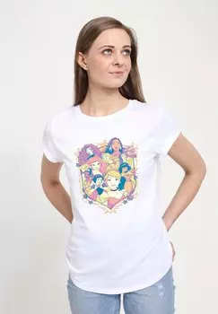Футболка с принтом DISNEY PRINCESSES SHEILD Henry Tiger, белый