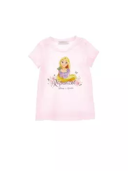 Футболка с принтом DISNEY RAPUNZEL PRINCESS Monnalisa, цвет pink