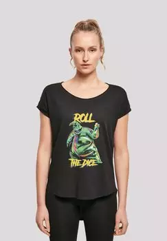 Футболка с принтом DISNEY THE NIGHTMARE BEFORE CHRISTMAS OOGIE BOOGIE ROLL THE DICE F4NT4STIC, черный
