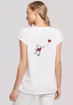 Футболка с принтом DISNEY WINNIE BALLOON ON BACK WITH EXTENDED SHOUL F4NT4STIC, белый