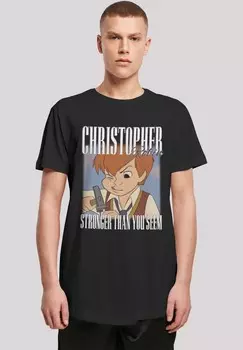 Футболка с принтом DISNEY WINNIE PUUH DER BR CHRISTOPHER ROBIN MONTAGE F4NT4STIC, черный