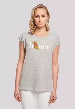 Футболка с принтом DISNEY WINNIE PUUH DER BR HONIG F4NT4STIC, серый