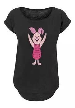 Футболка с принтом DISNEY WINNIE PUUH FERKEL PREMIUM FILM MOVIE TV COMIC FAN MERC F4NT4STIC, черный