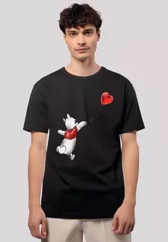 Футболка с принтом DISNEY WINNIE THE POOH F4NT4STIC, черный