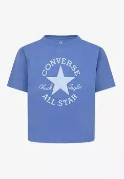 Футболка с принтом DISSECTED TEE Converse, синий