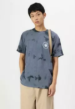 Футболка с принтом DISTRESSED UNISEX Vertere Berlin, темно-синий