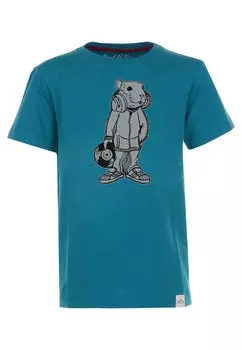 Футболка с принтом DJ Band Of Rascals, цвет petrol