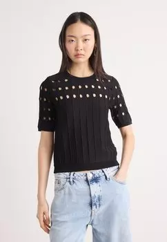 Футболка с принтом DKNY, черный
