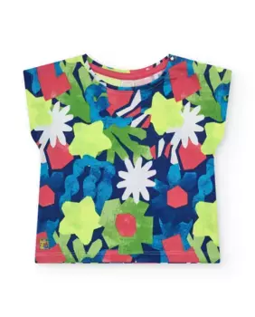 Футболка с принтом для малышки и круглым вырезом Tuc tuc, многоцветный