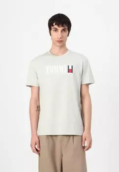 Футболка с принтом DNA FLAG TEE Tommy Jeans, черный