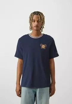 Футболка с принтом DOCKERS, темно-синий Tee