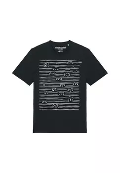 Футболка с принтом DOGS watapparel, черный