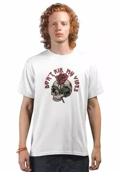 Футболка с принтом DON'T KILL MY VIBES Novux, цвет wei