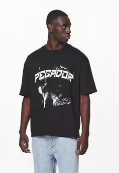 футболка с принтом Donora Oversized Tee Pegador, черный