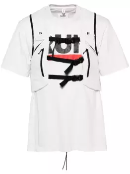 Футболка с принтом Doublet, белый