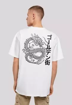 Футболка с принтом DRACHE GOLDEN GAI F4NT4STIC, белый