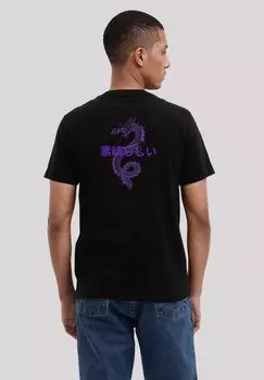 Футболка с принтом DRACHE JAPAN F4NT4STIC, черный