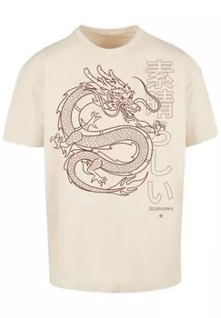 Футболка с принтом DRACHE JAPAN F4NT4STIC, песочный