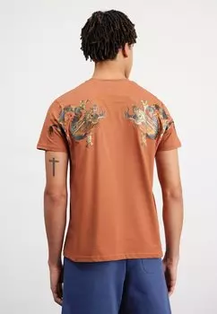 Футболка с принтом Dragon Alpha Industries, орехово-коричневая