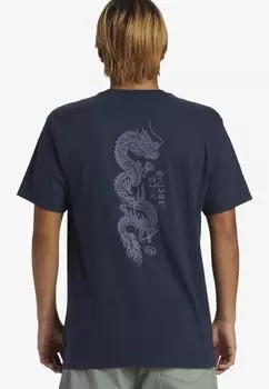 Футболка с принтом DRAGON FIST MOE Quiksilver, цвет ktp