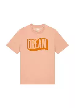 Футболка с принтом DREAM watapparel, светло-розовый