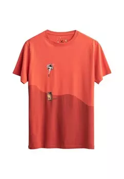 Футболка с принтом DREWOL KAFT, лососевый
