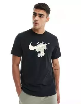 Футболка с принтом Dri-FIT Pull Up черного цвета Nike Training