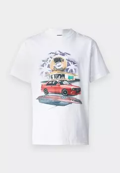 Футболка с принтом DRIVE THRU UNISEX HUF, белый