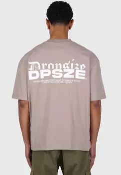 Футболка с принтом Dropsize, серо-коричневый