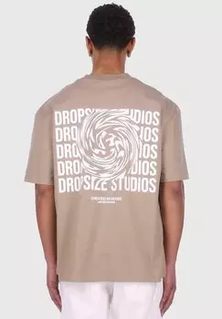 Футболка с принтом Dropsize, светло-коричневый