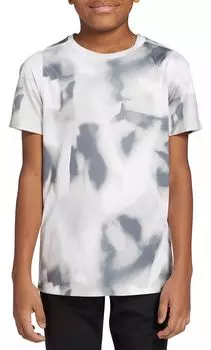 Футболка с принтом Dsg для мальчиков, светло-серый