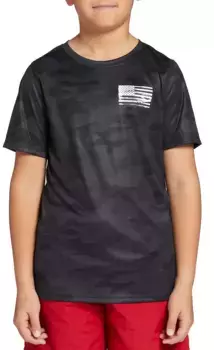 Футболка с принтом DSG для мальчиков, цвет Pure Black Star Camo Flag