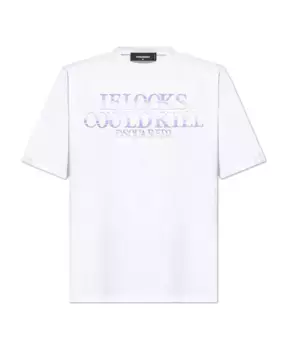 Футболка с принтом Dsquared2, белый