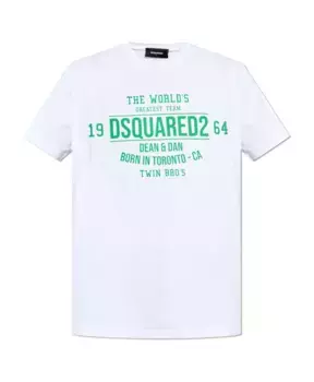 Футболка с принтом Dsquared2, белый