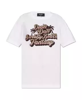 Футболка с принтом Dsquared2, белый