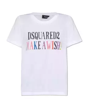 Футболка с принтом Dsquared2, белый
