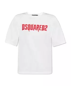 Футболка с принтом Dsquared2, белый