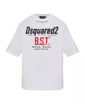 Футболка с принтом Dsquared2, белый