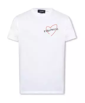 Футболка с принтом Dsquared2, белый